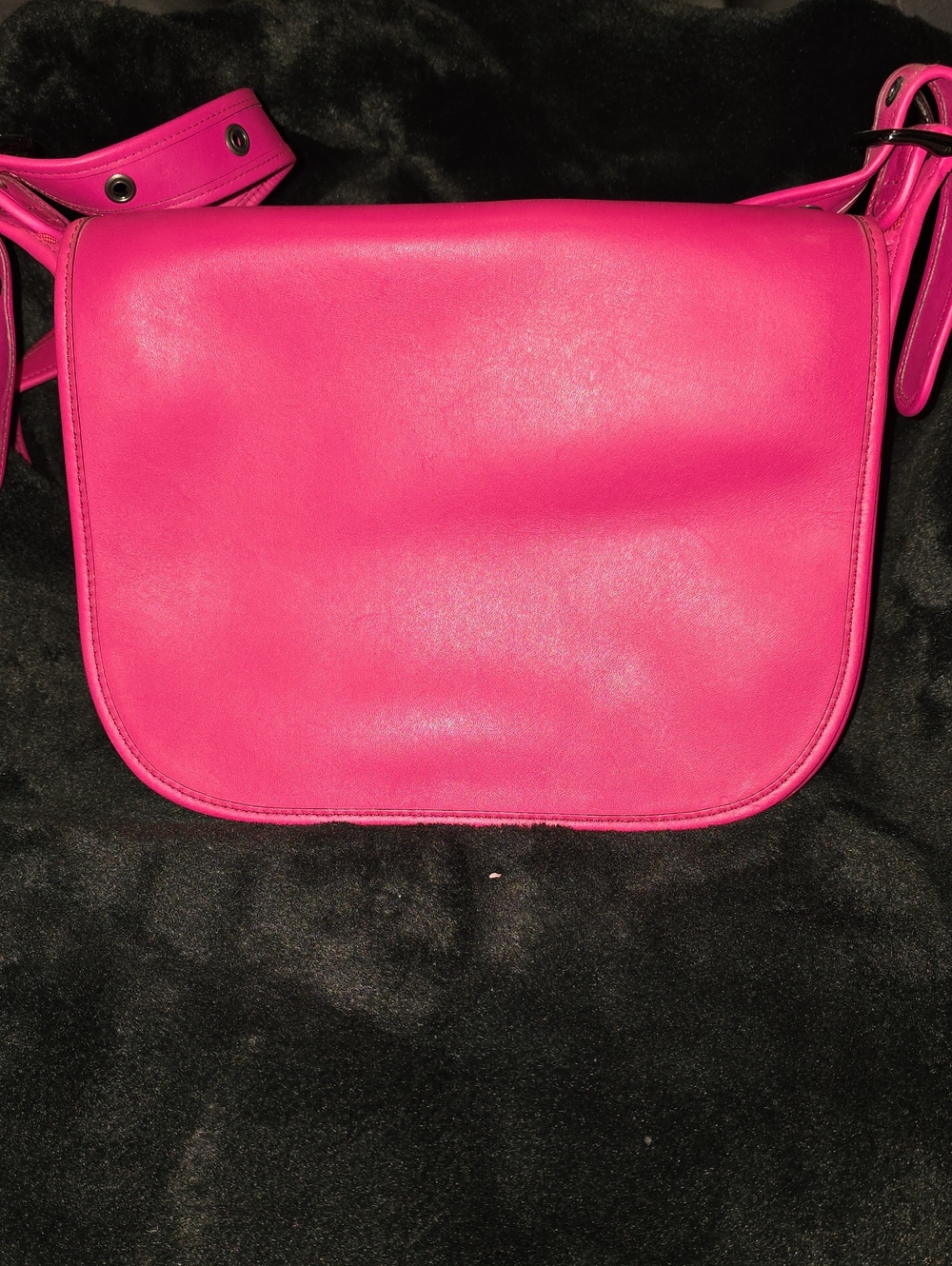 Coach Women's Hot Pink Crossbody Bag - Sleek Leather Shoulder Bag